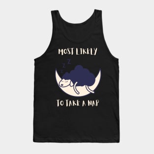 Most Likely To Take A Nap - Funny Sheep Tank Top